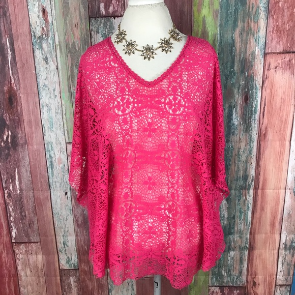 style &Co Tops - Style&Co NEW Batwing lace Top Medium